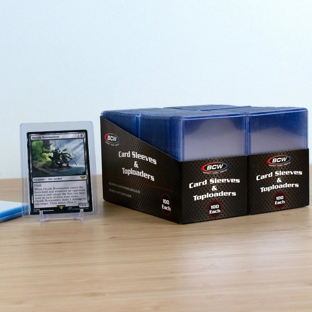 BCW 200 Count Card Sleeve and Toploader Combo Pack